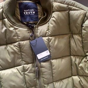 *NWT Native Youth Quilted Puffer “Foxhill” Jacket
